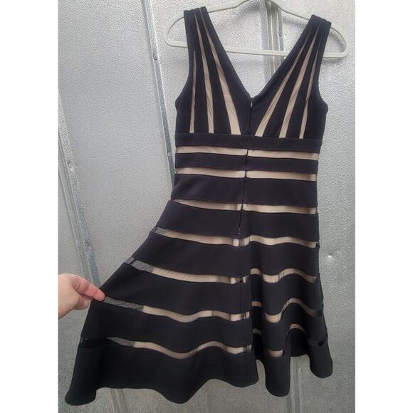 Scarlett Black & Nude Fit & Flare Sleeveless Mini Dress Size 6 - Picture 5 of 7